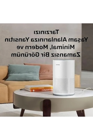 Işıklı Ultra Sessiz Hava Temizleyici, 100m³/h Kapasite Ve Hepa-aktif Karbon Filtre 150 Mm