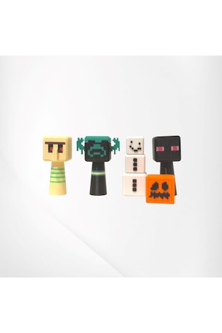 Minecraft Sprunki Figür 4 Adet 7 Cm Warden, Kar Golemi, Enderman, İron Golem