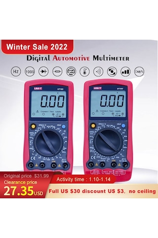 Ut105-unı-t Ut105 Ut107 Otomobil Dijital Multimetre Ac Dc Voltaj Dc Akım Ölçer Ohm Diyot Test Cihazı Motor Hızı Ölçüm Bekleme/tach