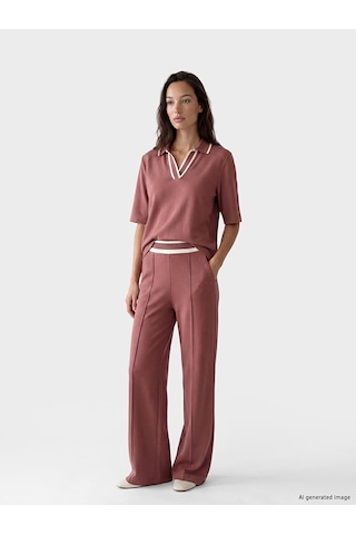 Lcw Everyday Pembe Beli Lastikli Soft Touch Kadın Eşofman Altı