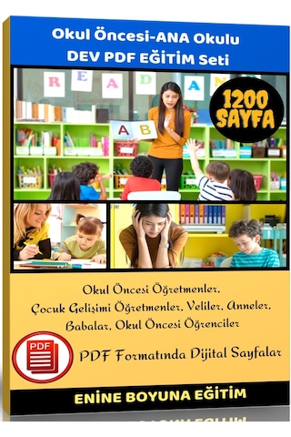 Okul Öncesi Anaokulu DEV PDF Eğitim Seti - Enine Boyuna Eğitim