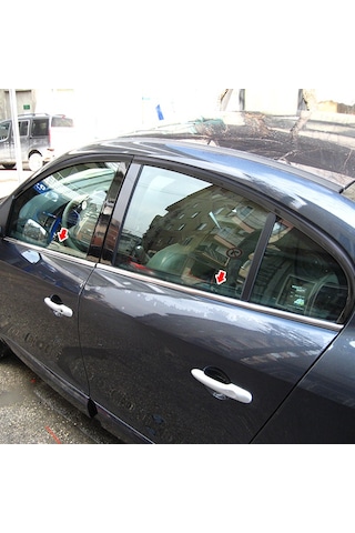 S-Dizayn  Renault Fluence Krom Cam Çıtası 2010 Üzeri 4 Prç