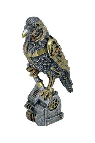 Steampunk Karga Biblo Heykel