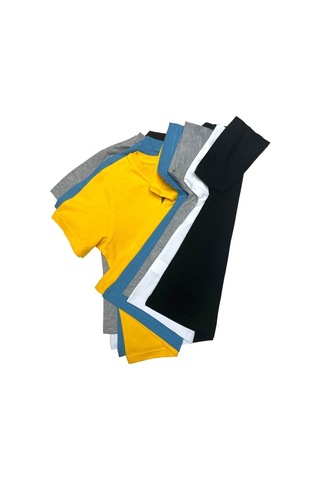 Çocuk Basic T-shirt Kız Erkek Unisex %100 Pamuk 5'li Paket Ek-1