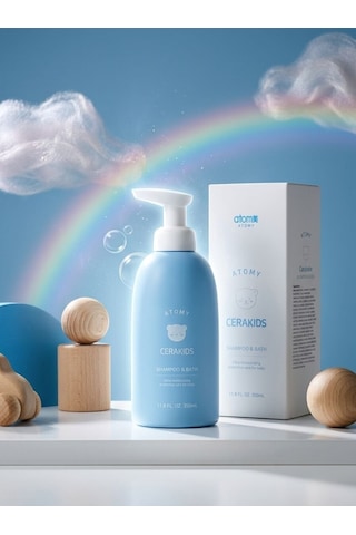 Atomy Cerakids Shampoo & Bath - Seramid Destekli Göz Yakmayan Bebek Ve Çocuk Şampuanı 350 Ml Kokusuz