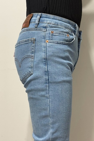 Hacker Denim Dmctekstil Erkek 1020 - Yüksek Bel Rahat Kesim Boru Paça Jean Pantolon Açık Mavi