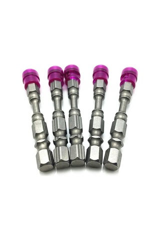 Sarı 5 Adet Ph2 Manyetik Tornavida Bit Kaymaz S2 Çelik Elektrikli Tornavida Seti 1/4 "hex Shank Tek Kafa Elektrikli El Aletleri 6671