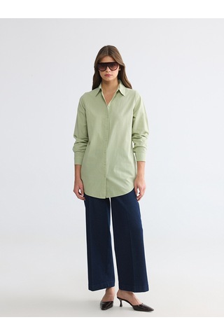 Lcw Everyday Yeşil Regular Fit Kadın Gömlek Tunik