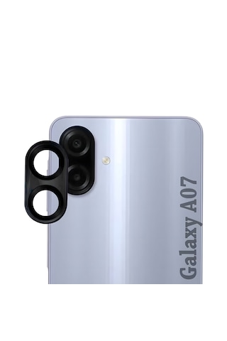 Forzacase Samsung Galaxy A07 İle Uyumlu Kamera Camı Lens Koruyucu Halka Seti - Fc381 Siyah