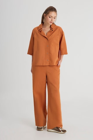 Wrangler Relaxed Fit Geniş Kesim Kısa Kollu Kahverengi Gömlek W241597220 Kahverengi