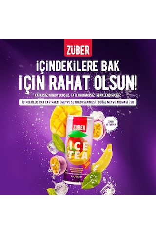 Zuber Ice Tea Tropik Meyve 250 Ml X 3 Adet