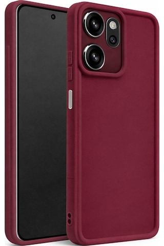 Infinix Smart 9 Ve Hot50i Ve X6531 Ve Smart9hd Uyumlu Kamera Çıkıntılı Mat Silikon Telefon Kılıfı Bordo