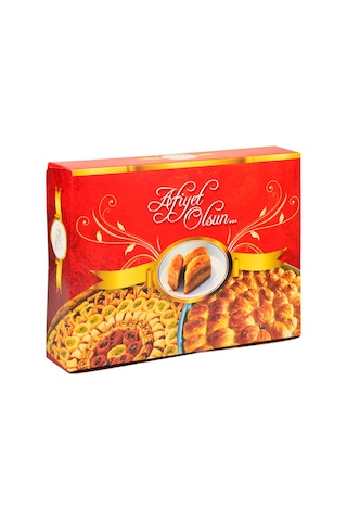 Miyo Ambalaj Baklava Kutusu Metalizeli Krome 2 KG 100'lü 26 x 33 x 4 CM