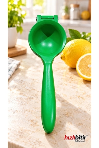 Bymyhand Döküm Yeşil Limon Sıkacağı Narenciye Sıkacağı Büyük Boy Çok Renkli