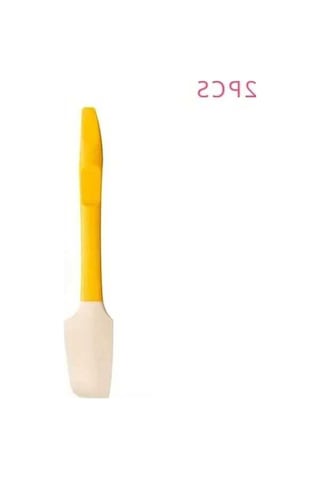 Trendooze Gaojunshop01 Sarı Silikon Spatula Kavanoz Kazıyıcı Ergonomik Sap Yapışmaz Dayanıklı Mutfak Aleti