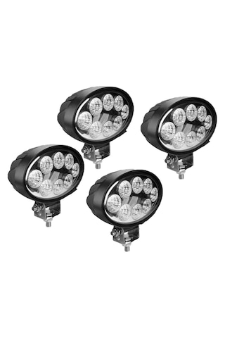 4 Adet 8 Power Ledli Oval 9-60 Volt 24w Ip67 Çalışma Lambası