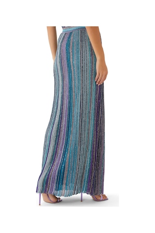 Missoni Payetli Triko Maxi Etek Mavi