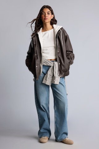 Defacto Relaxed Fit Çıkarılabilir Kapüşonlu Suni Deri Mont H3752ax26aubn605 Kahve-bn605