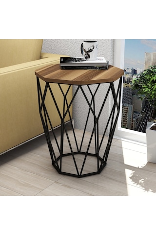 Variant Sofya Metal Yan Sehpa - Ceviz