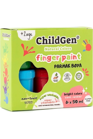 Childgen Süper Yıkanabilir 6'lı Parmak Boya Seti 6 x 50 G