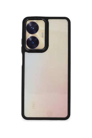 Realme C55 Kılıf Dora Kapak - Siyah Sıyah