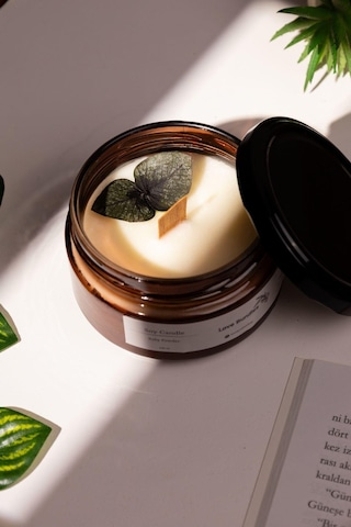 El Yapımı Bebek Pudrası Kokulu %100 Soya Wax Mumu 230ml-3219