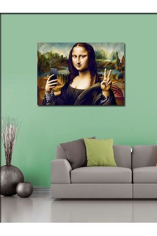 Kanvas Tablo Mona Lisa Selfie Çekiyor