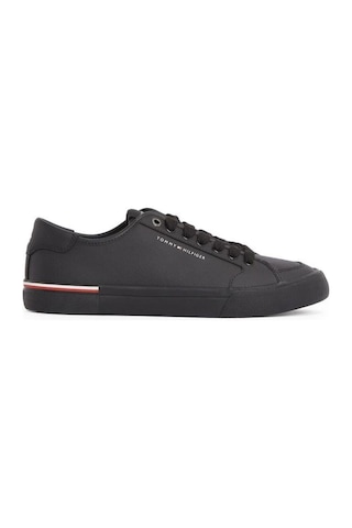 Tommy Hilfiger Erkek Core Corporate Vulc Leather Sneaker-6107 Siyah