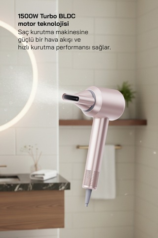 Sinbo Shd-1740 Bldc Saç Kurutma Makinesi - Şampanya Pembe