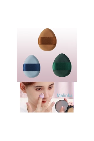Melien Mini Üçgen Parmak Makyaj Süngeri 3'lü