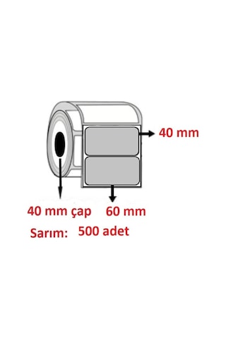 Özsaraç Etiket Silver Mat Etiket 40 x 60 MM 500'lü 5 Rulo Özsaraç Etiket Silver Mat Etiket 40 x 60 MM 500'lü 5 Rulo