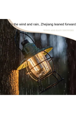 Şarj Edilebilir Led Kamp Lambası - Güçlü Aydınlatmalı Yeşil Yeşil