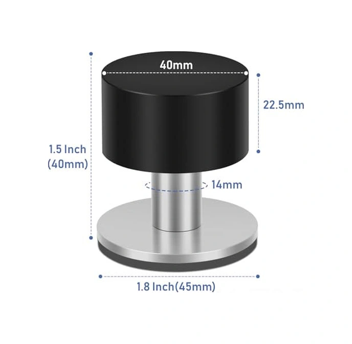 Fosenze Siyah, 2 Adet, Özlüklü Ve Sesten Koruyucu, Otomatik Yapışkan, Çelik Gövde, Delme Yok, Kapı Döşeme Koruyucu Bumperı