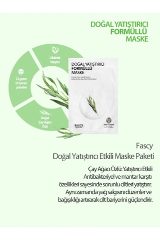 Fascy Doğal Çay Ağacı Özlü Yatıştırıcı Maske 23 G