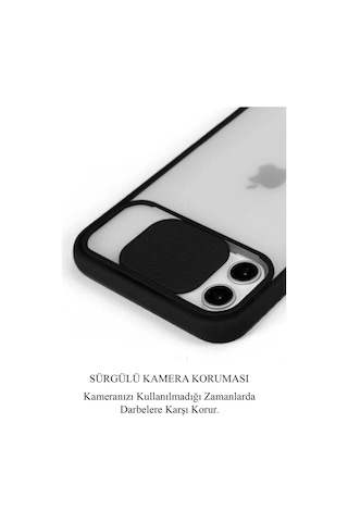 Xiaomi Mi 11 Lite Kapak Lensi Açılır Kapanır Kamera Korumalı Silikon Kılıf
