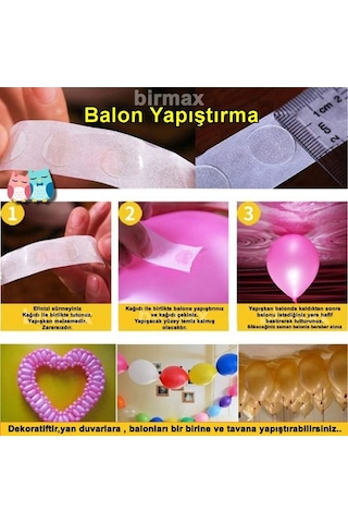 Balon Şişirme Pompası-Balon Zinciri 5 Mt-Balon Yapıştırma Sticker Balon Pompası + Balon Zİnçiri