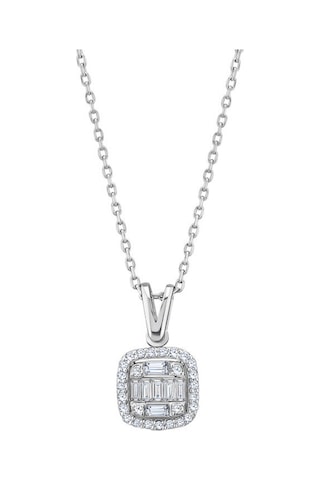 0.20 Karat Baget Pırlanta Kolye 06036326