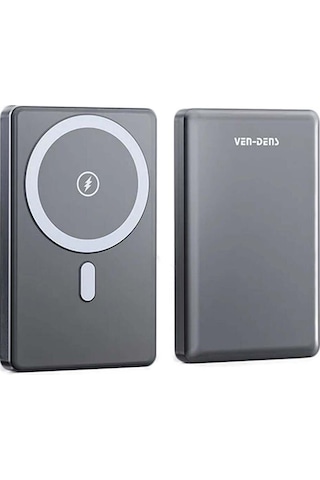 Ven-dens Vd-pb033 Premium Manyetik Powerbank Led Ekranlı 10000mah Metalik