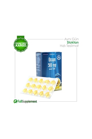 Ocean Balık Yağı 500Mg 60 Soft Kapsül 4 Adet
