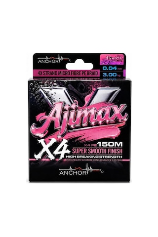İp Örgü Misina - 4 Kat - Anchor Ajimax 4x - 150mt - Pembe - 0.04mm