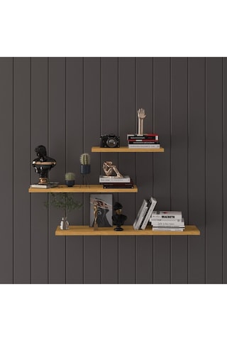 Modern Organizer Düzenleyici Dekoratif Kitaplık Banyo Mutfak 3'lü Duvarrafı Petra