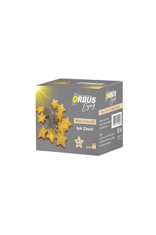 Orbus Metal Yıldız Led Şerit Işık Zinciri 1.55 Metre