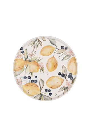 The Mia Limoncello Ayaklı Servis Tabağı 26 Cm Renkli