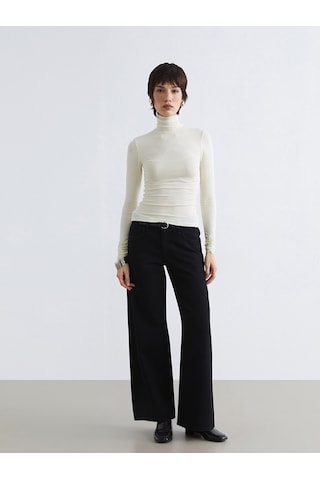 Lcw Vision Ekru Dik Yaka Kadın Body