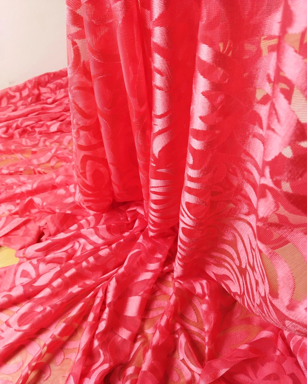 Hafif Parlak Tül Pembe Renkte En 140 Cm X Boy 260 Cm -3606