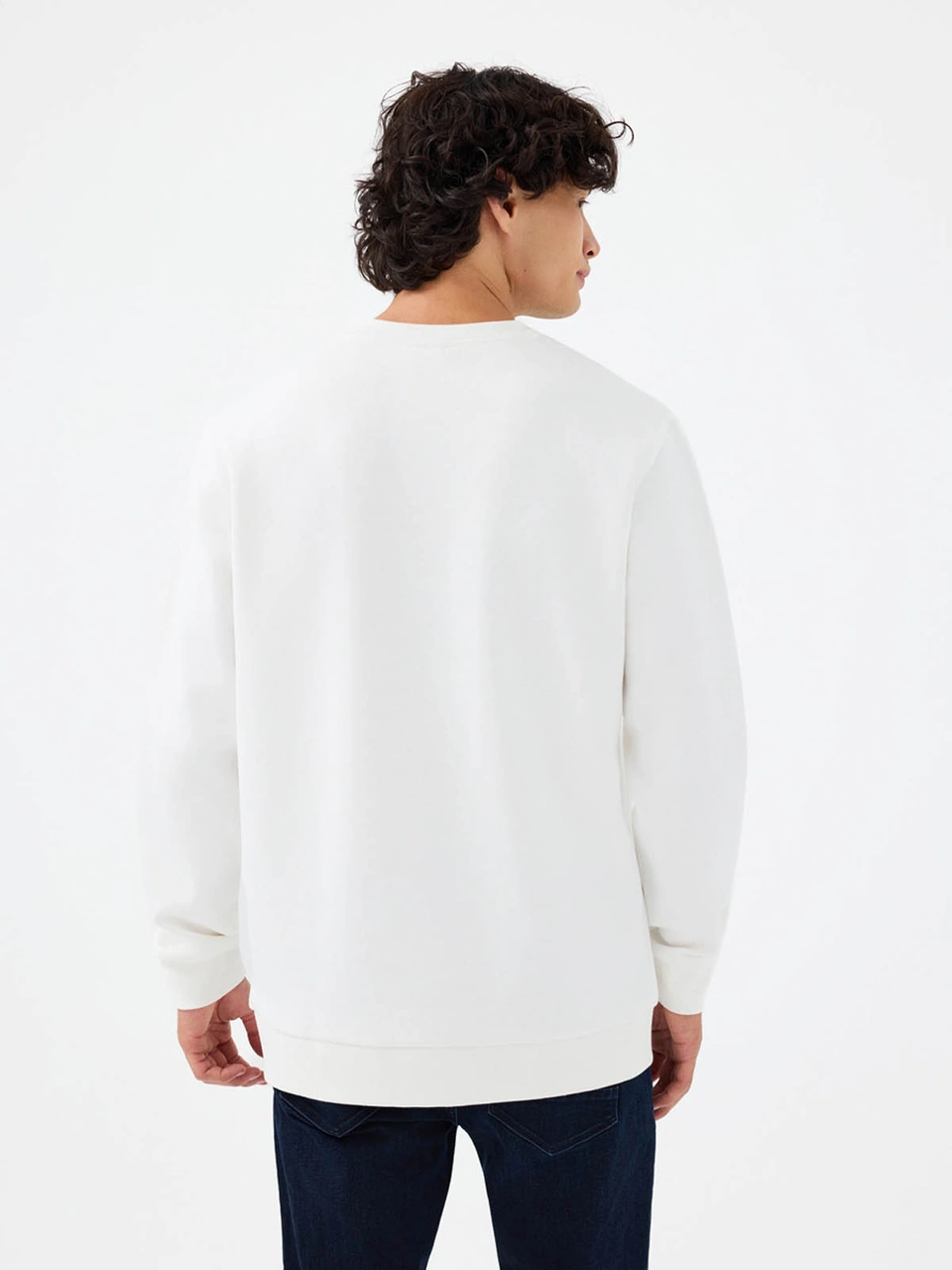 Loft Regular Fit Beyaz Erkek Sweatshirt Lf2041080 Beyaz
