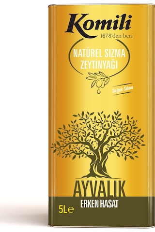 Komili Ayvalık Erken Hasat Zeytinyağı 5 L
