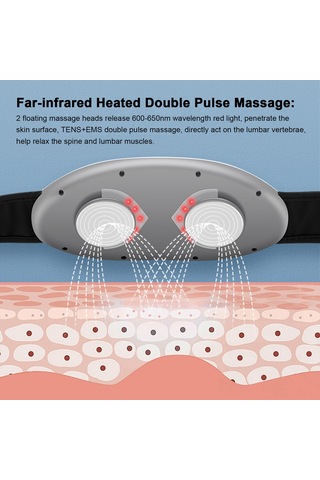 Maiyame Ems Bel Ve Karın Masaj Cihazı, Bölgesel Masaj, 5 Mod, Kırmızı Işık, 5 Saniye Isıtma, Lomber Ağrı Alıcı, Usb Ve Uzaktan Kumandalı Çok Renkli