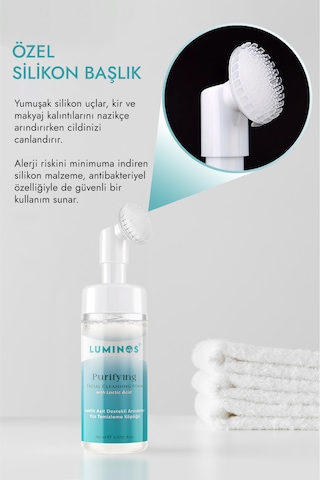 Luminos Fırça Başlıklı Yüz Temizleyici ve Arındırıcı Köpük 150 ML