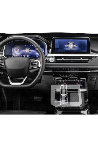 Chery Tiggo 7 Pro Comfort Uyumlu Vites Etrafı Piano Black Tpu Kor